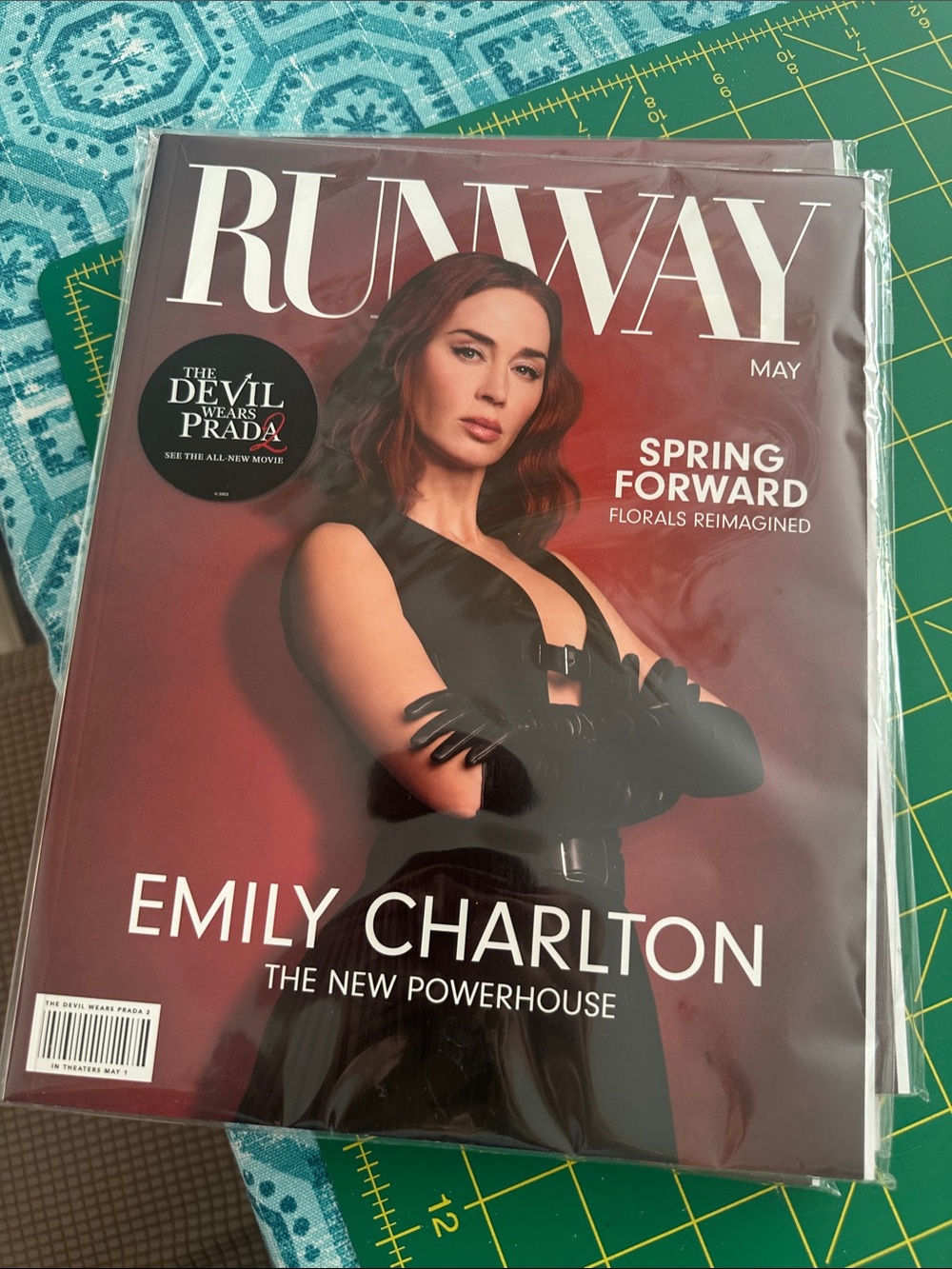RUNWAY May Issue Featuring Emily Charlton - Red Cover